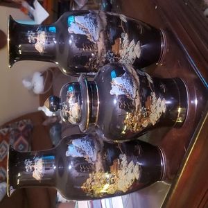 Matching Vase Pair and Ginger Jar